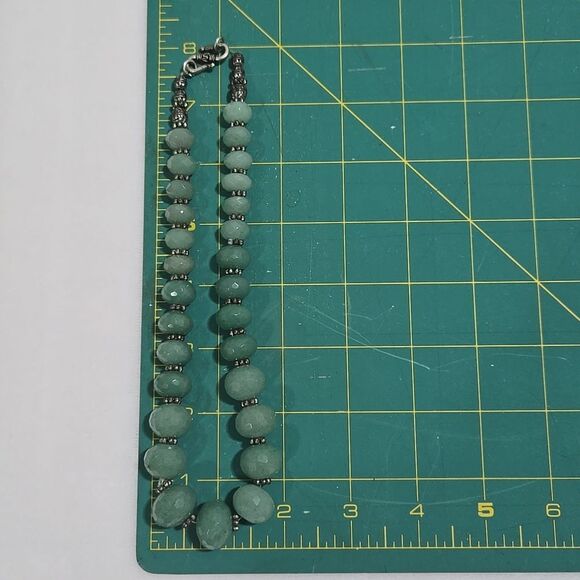 Heavy Natural Green Jade Necklace - Picture 9 of 9